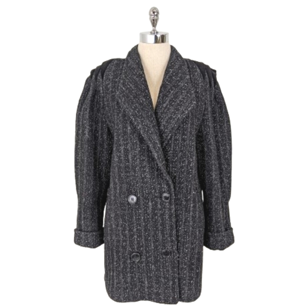 vintage 80's recycled wool coat